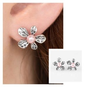 Pink Daisy Post Earrings